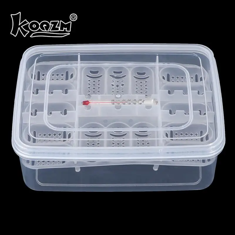 16 Egg Incubator Tray+Thermometer DIY Incubation Gecko Lizard Snake