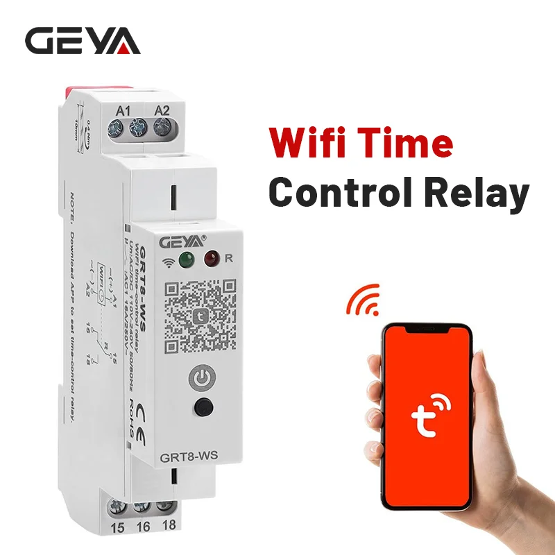 GEYA WiFi Time Control Relay TUYA Time Switch Smart Home Remote Control Regularly  Switch 16A AC/DC110-240V Smart Home Switch