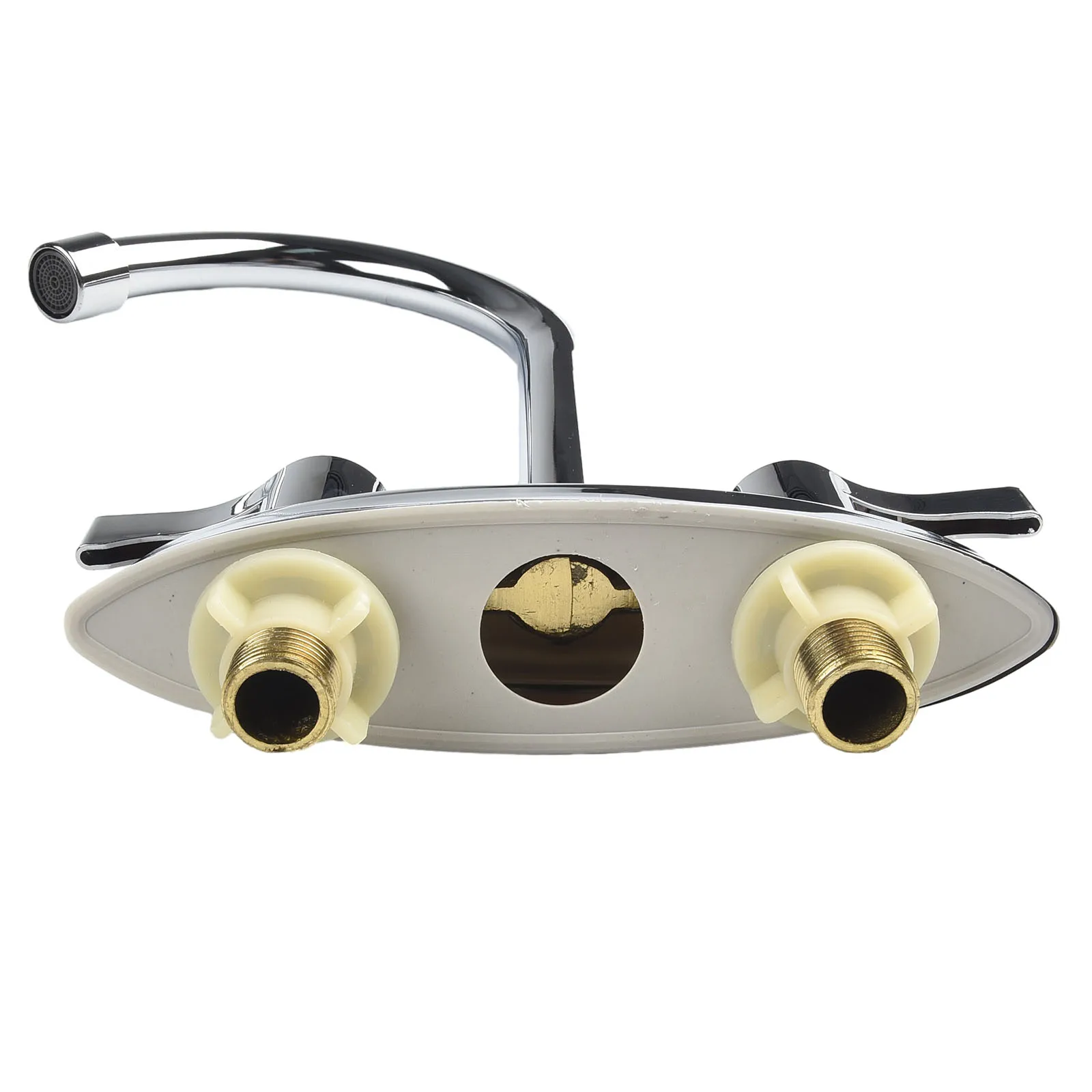 Bathroom Sink Mixer Handle Mixer Tap Home Improvement Holes Copper Material Unique Ele Shape Design Bathroom Sink