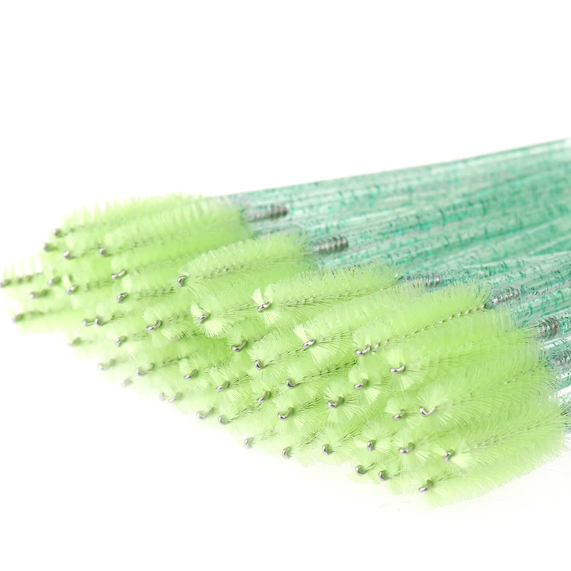 Brosse à cils jetable en cristal, peigne, Extension de cils, baguettes de Mascara, maquillage professionnel, outil de beauté, 50 pièces