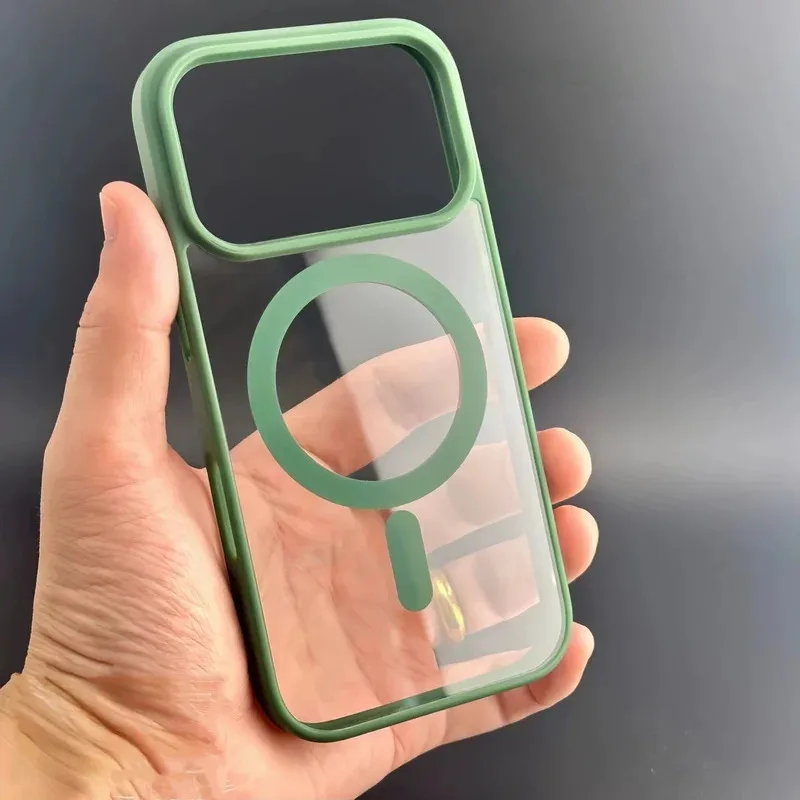 

HPOD DesignedMagsafe Case For iPhone 17 Air 17 16 15 14 Pro Max Plus 13 12 Mini 11 16e Original Transparent Acrylic Cover