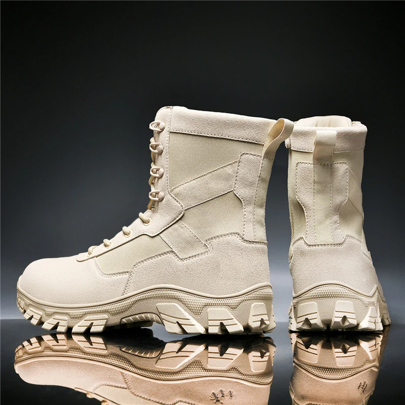 Men Tactical Boots Ultrallight Training Safety Army Boots Anti-Slip Male Breathable Outdoor High Quality Climbing Hiking Shoes