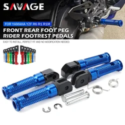 For YAMAHA YZF R6 R1/S/M Front Footrest Foot Pegs YZF-R1 R1S R1M YZF-R6 R6S Motorcycle Rider Pedal Rear Passenger Footpeg Holder