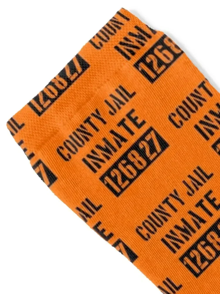 County Jail Inmate Halloween Costume Socks floral colored anti-slip Socks Woman Men's