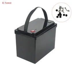 12V LiFePO4 Battery Storage Box Housing Removable Lithium Battery Case for 50Ah 90Ah 105Ah RV Caravan Solar Cells Marine UPS