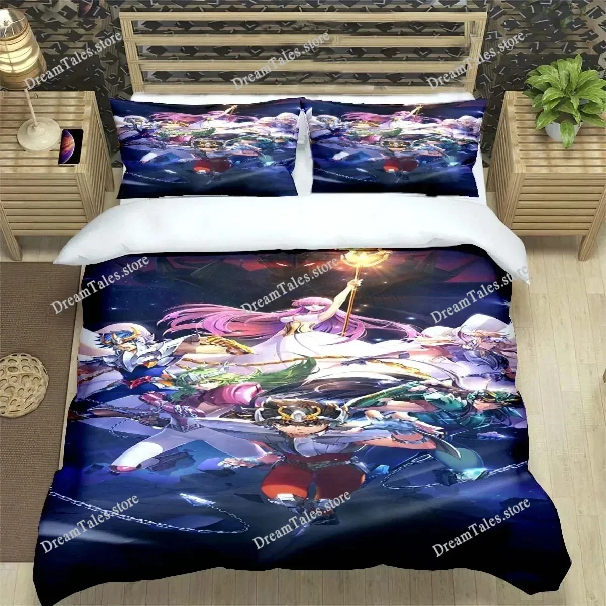 

3D Saint Seiya Anime Bedding Set Duvet Cover Bed Set Quilt Cover Pillowcase Comforter King Queen Size Boys Adult Bedding963