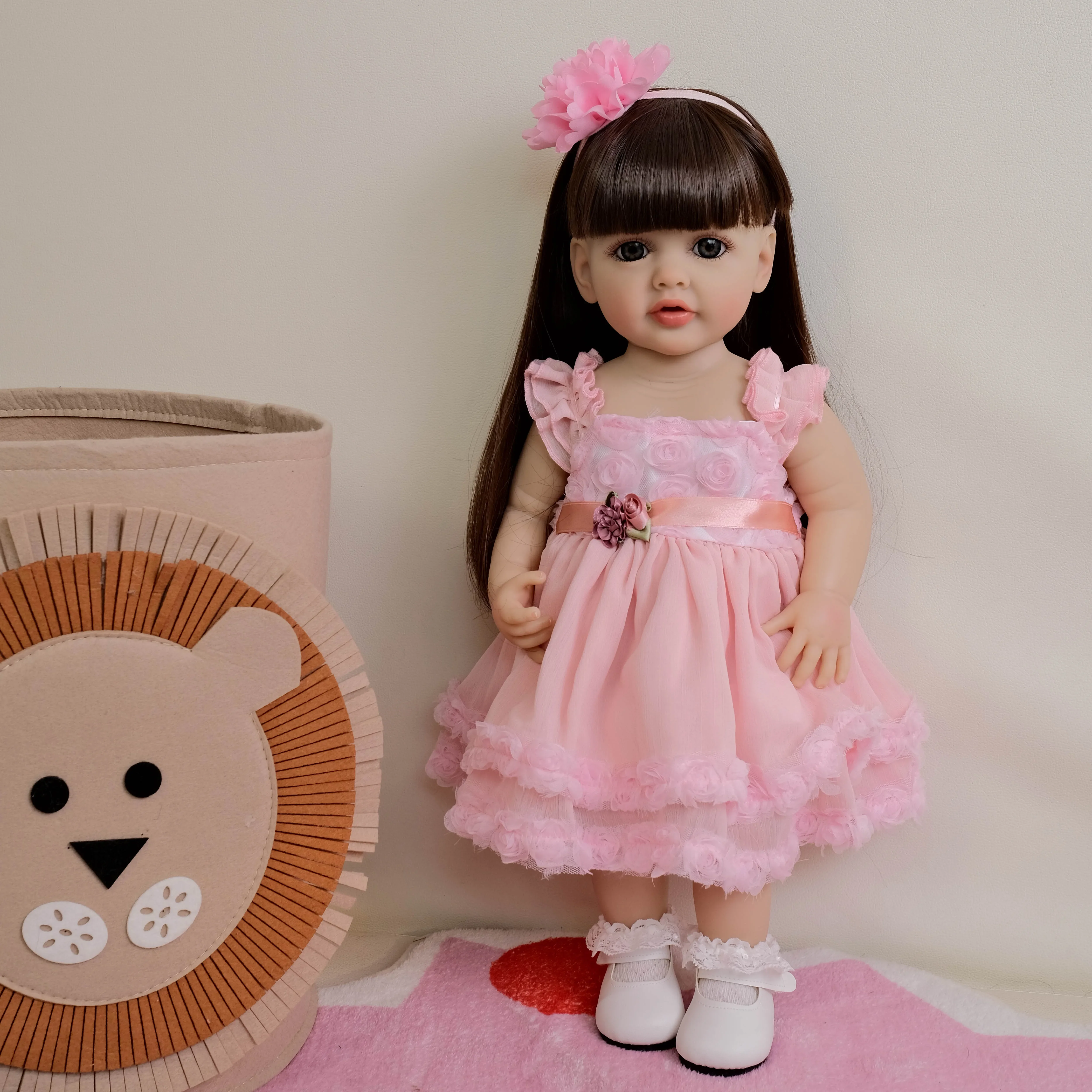 55CM Betty Full Body Silicone Waterproof Toddler Lifelike Soft Touch Newborn Girl Princess Reborn Baby Doll Gifts for Children