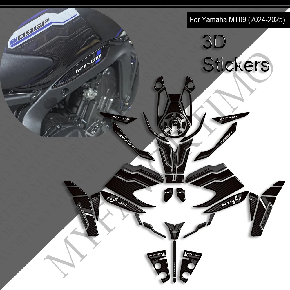 

For Yamaha MT-09 MT09 MT 09 SP Motorcycle Tank Pad Gas Fuel Oil Kit Fairing Front Fender Protector Stickers Decals 2024 2025