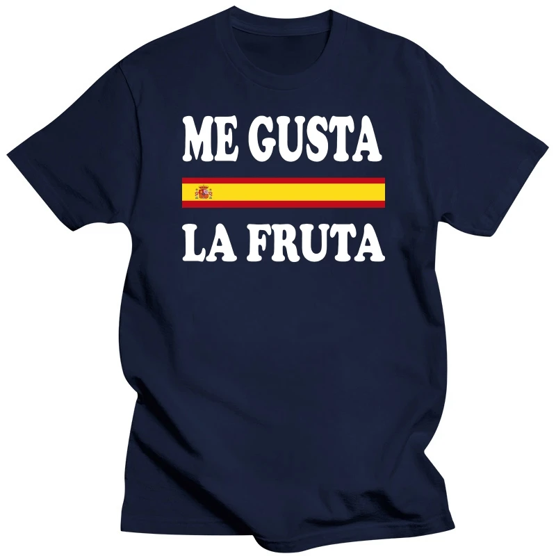 Me Gusta Fruta T-shirt I Like Fruits Funny Spanish Meme Cotton High Quality Tees Short Sleeve Clothing Men Women T-Shirt Gift