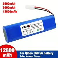 2025 New 14.4V 12800mAh 9800mAh 6800mAh Original Battery Pack Used for The Qihoo 360 S6 Robot Vacuum Cleaner of Components