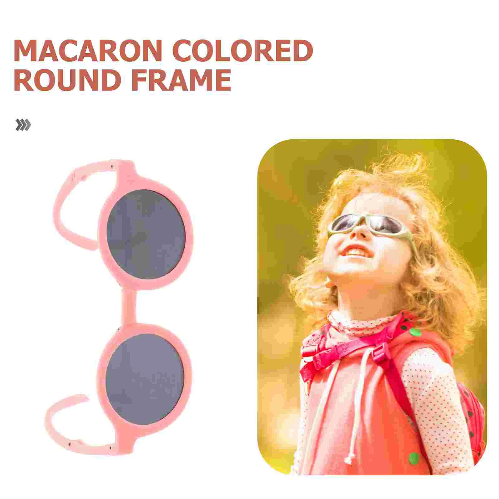 Kids Sunglasses Boys for Foldable Round Frame Gift Girl Pink Children Folding Men and Women