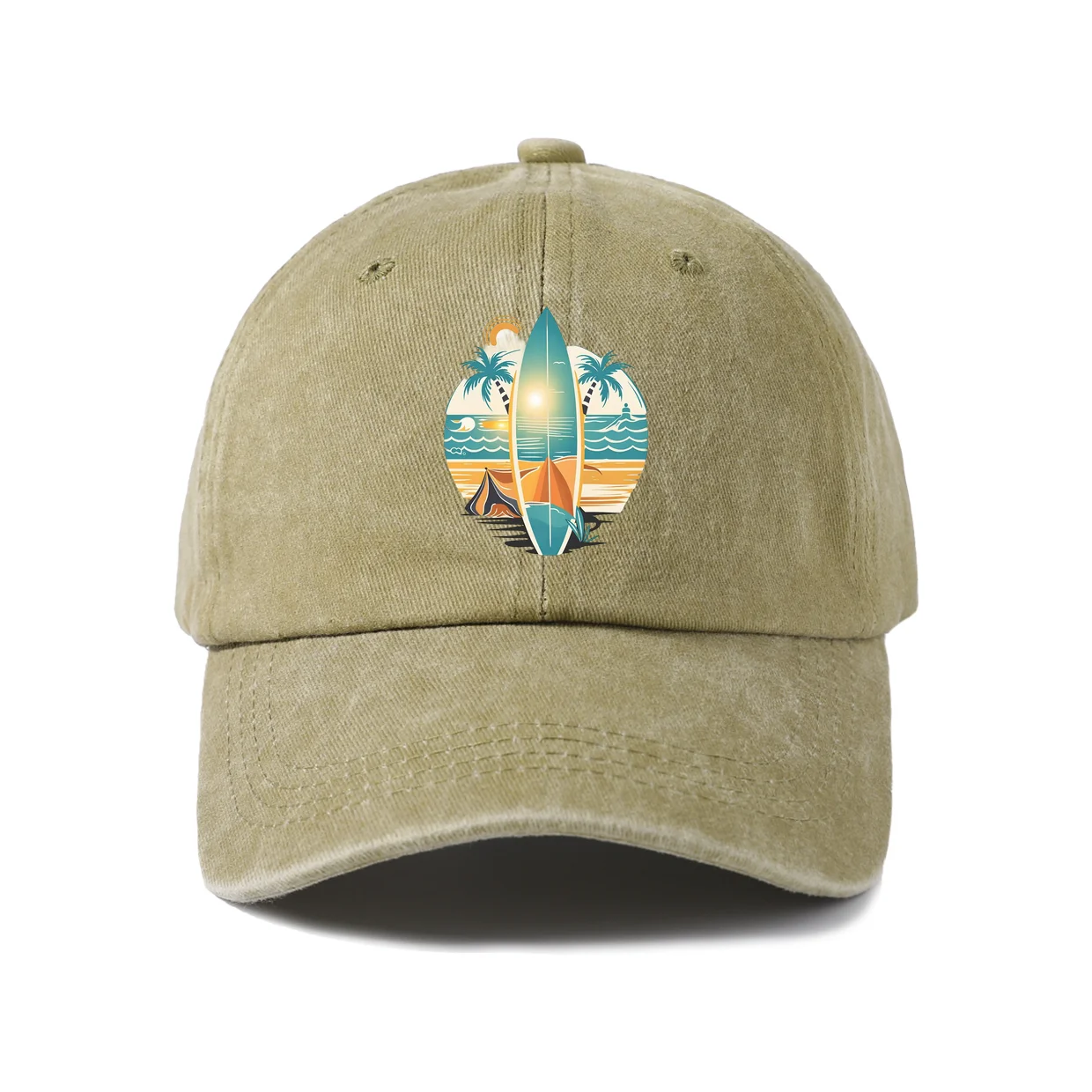 Retro Typography Graphic Baseball Cap, Vintage Washed Adjustable Unisex Dad Hat, Everyday Gift