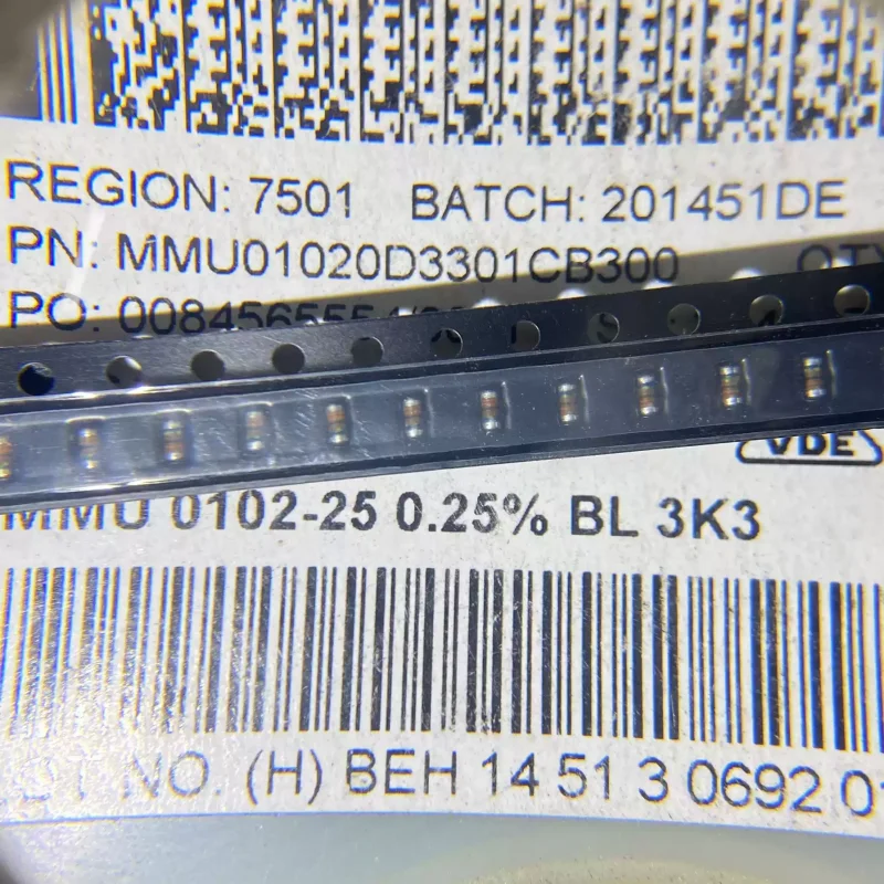 10-100pcs MMU01020D3301CB300 3.3K 0.25% 25PPM VISHAY wafer resistance