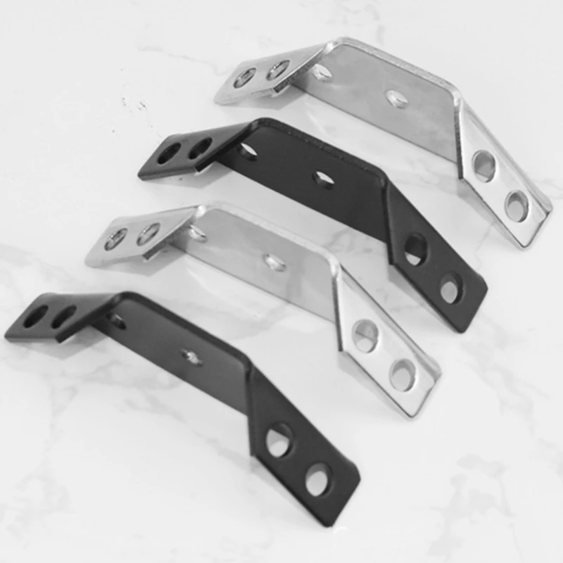 8Pieces Multi-Purpose Right Angle-Bracket Heavy Duty Corner Codes Bed Cabinet Furniture Triangular Reinforcement Bracket 517A