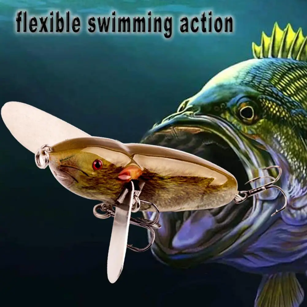 8cm/14g Fishing Lure Simulated 3D Fisheyes Sharp Hook Mini Fish Attraction Topwater Artificial Mouse Bass Bait