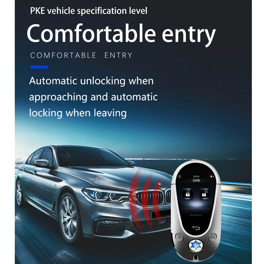 Universal New K700 Keyless Entry Touch For Mercedes-Benz Smart LCD Key Comfort Access System For All Cars With Engine Start Stop