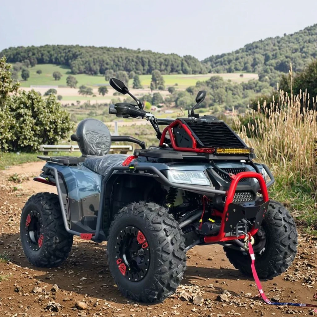 

125CC Small Bull ATV, 4x4 AllWheel Drive Off-Road Vehicle, Air-Cooled 4Stroke Engine, Electric Start for Beach Mountain Farm Use