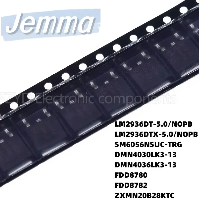 100PCS TO252 LM2936DT-5.0/NOPB LM2936DTX-5.0/NOPB SM6056NSUC-TRG DMN4030LK3-13 DMN4036LK3-13 FDD8780 FDD8782 ZXMN20B28KTC