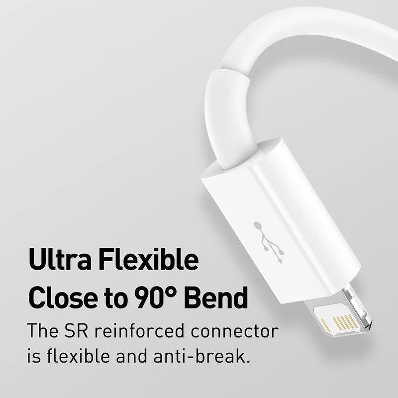 Baseus 3 in 1 USB Cable for iPhone 12 Pro Max Fast Charging Cable for Android Phone Huaiwei Xiaomi Type C Cable USB Cable Wire image 2
