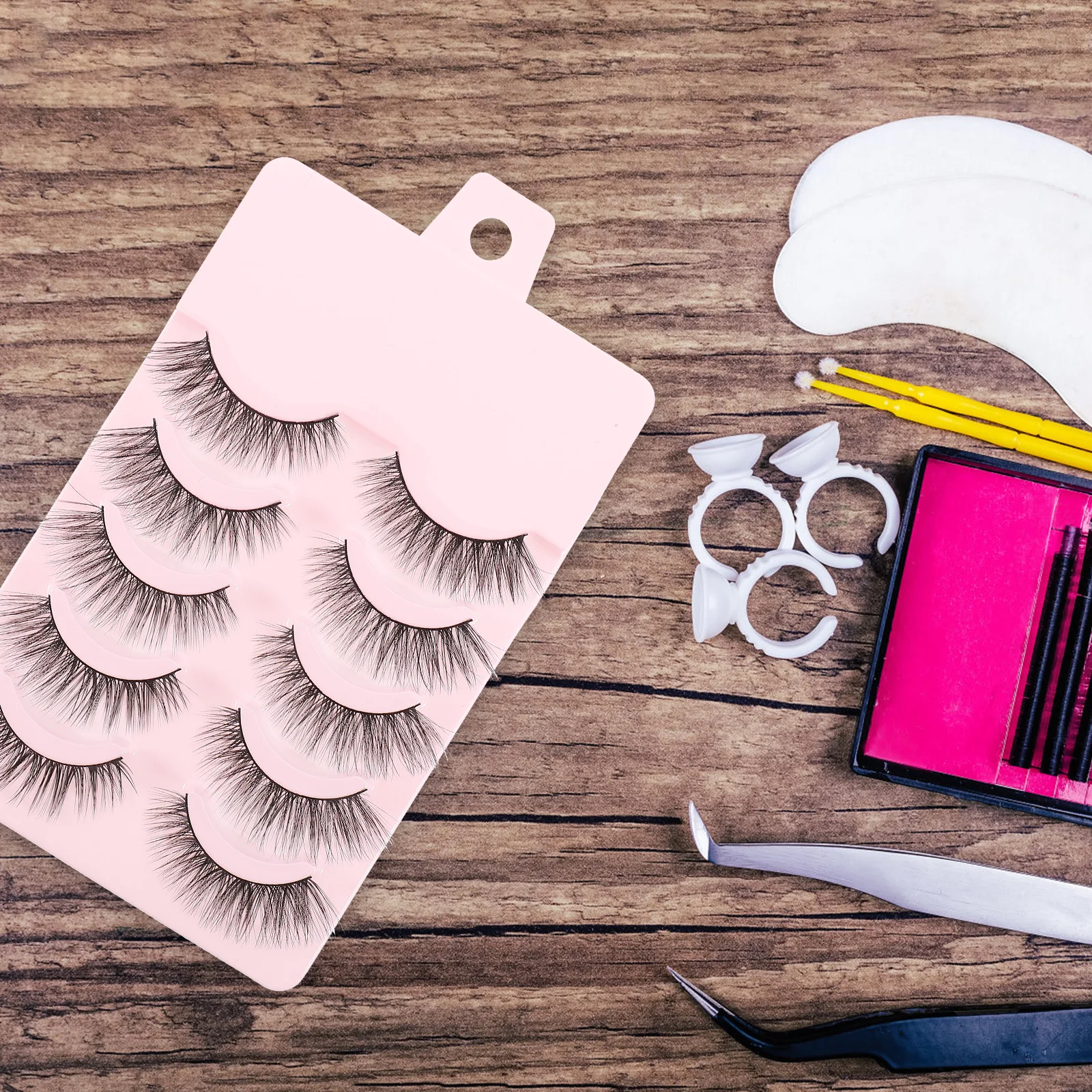 5 Paar natürliche handgemachte falsche Wimpern, dickes langes Make-up-Zubehör für Frauen, bequeme Party, Alltag, falsche Wimpern
