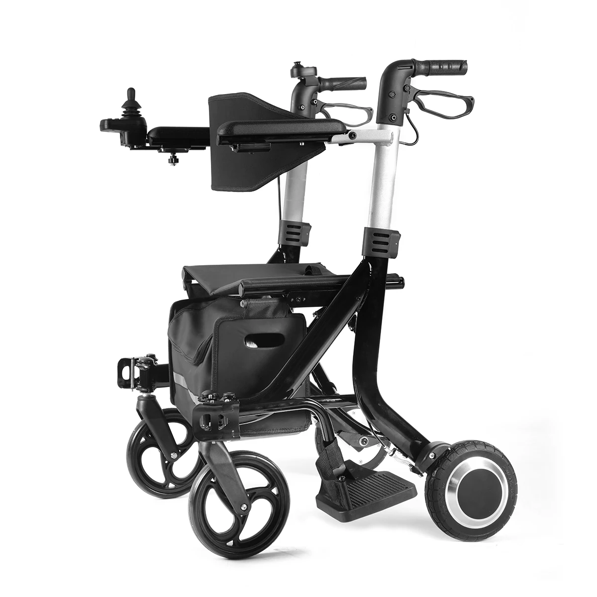 Baichen New Upgrade Aluminum Alloy 15.7KG Lightweight Foldable Rollator Walker with Storage Bag and Seat for Seniors