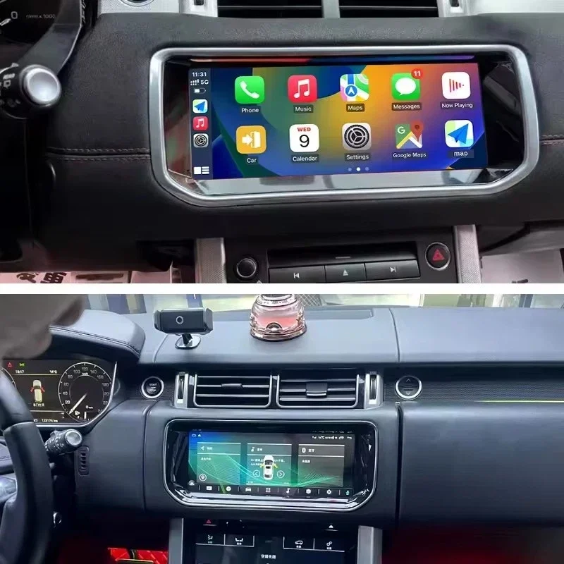 OEM Car Radio For Land Range Rover Evoque 2012-2018 CarPlay Android Multimedia 10.25 Inch Wide HD Screen Air Condition AC Screen