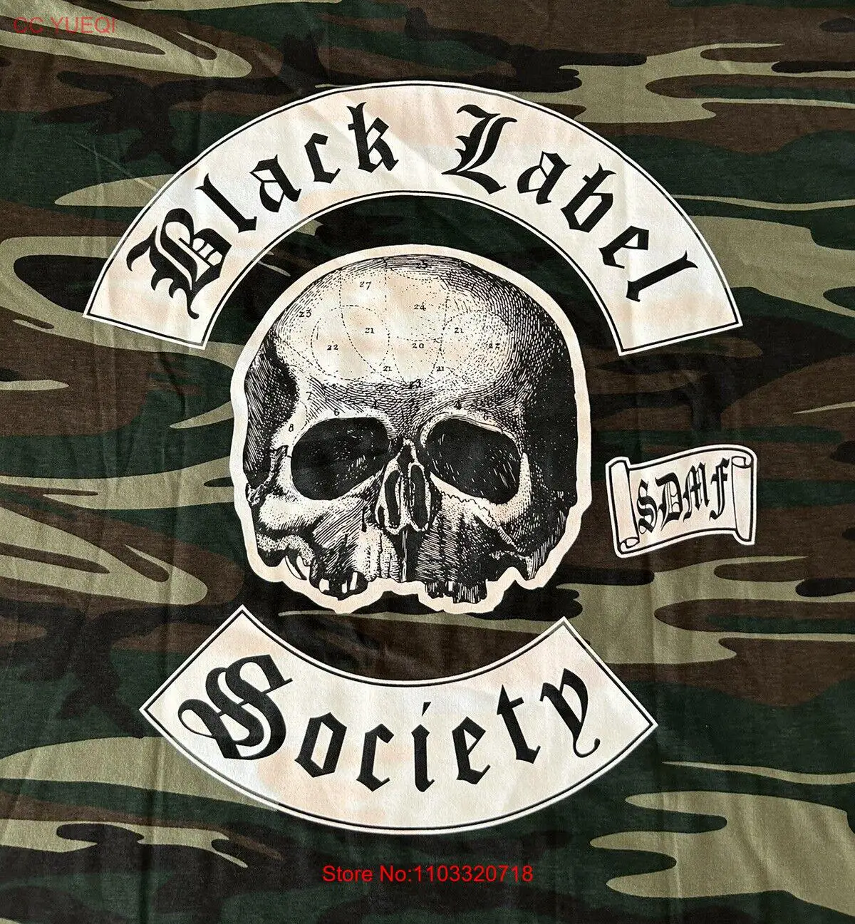 BLACK LABEL SOCIETY Worldwide Concert Tour T-Shirt XL Camouflage Zakk Wylde Rock