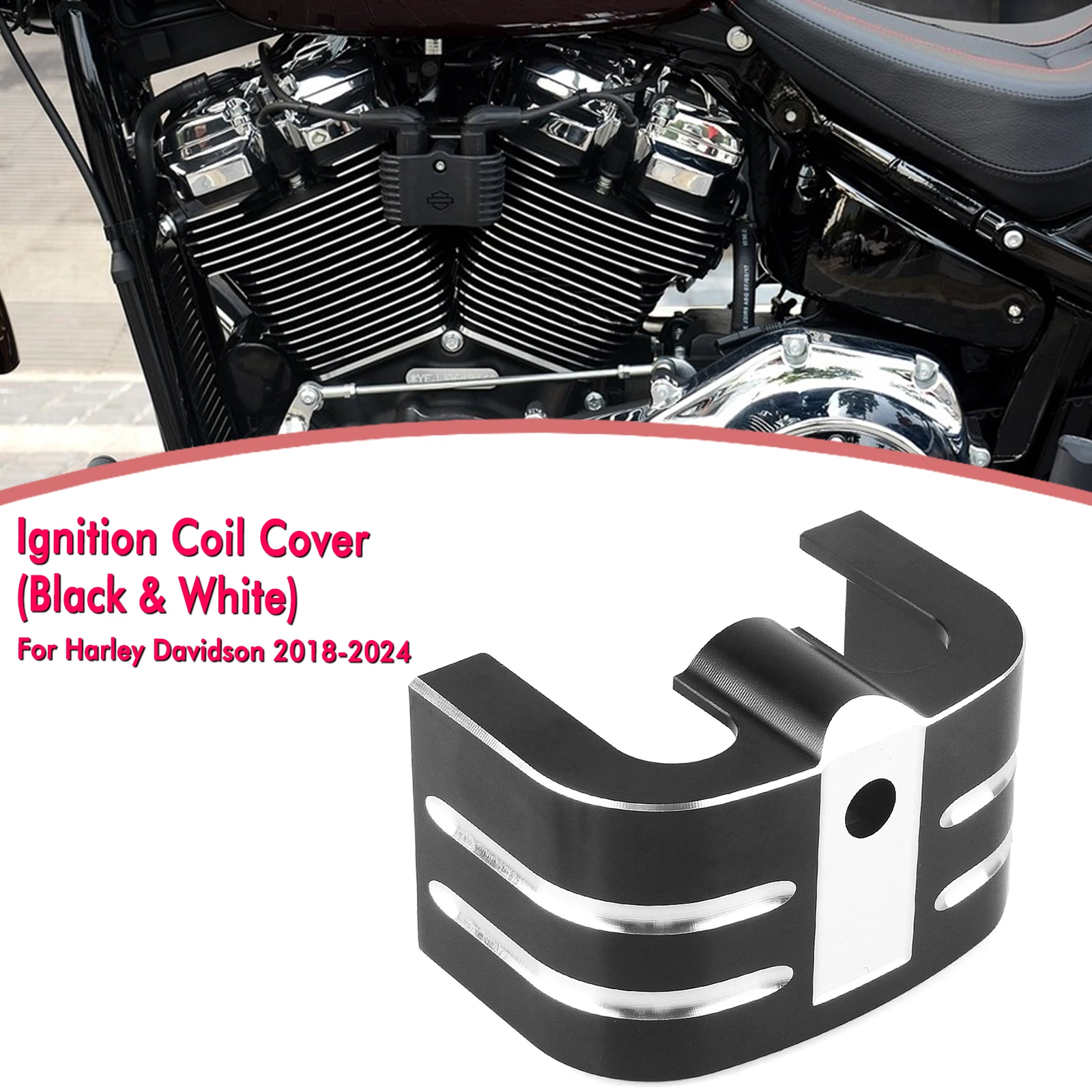 

Ignition Coil Cover For Harley 2018-2024 Softail Breakout FXBR Fat Bob 114 FXFBS FLFBS Heritage FLHCS Low Rider S FXLRS FXBBS