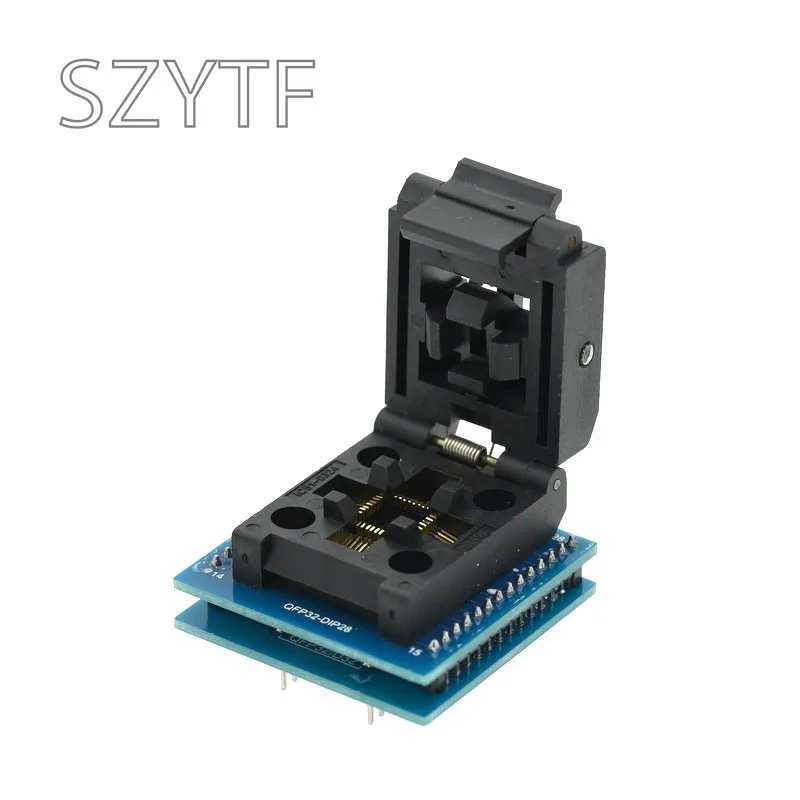 TQFP32 To DIP28 Adapter Socket LQFP32 Test Seat Support ATMEGA Series Plus Programmer