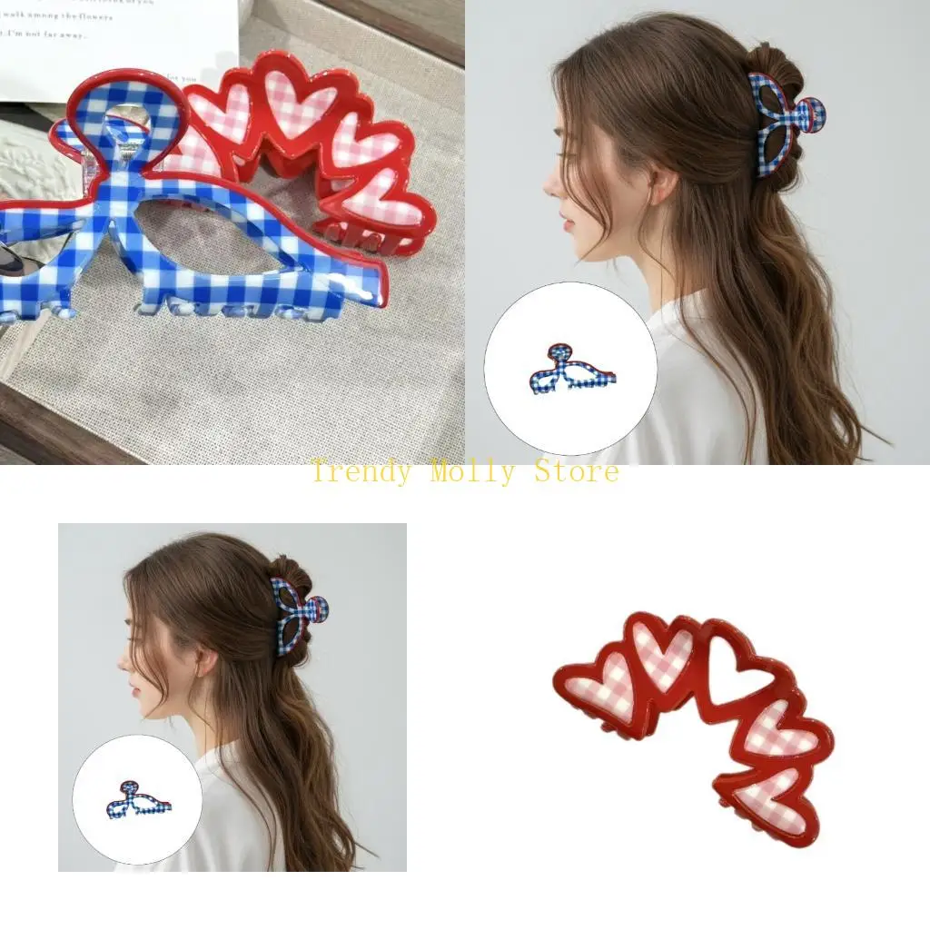 

N5KB Красочный акриловый зажим для волос, изысканные прически, необходимая прочная укладка