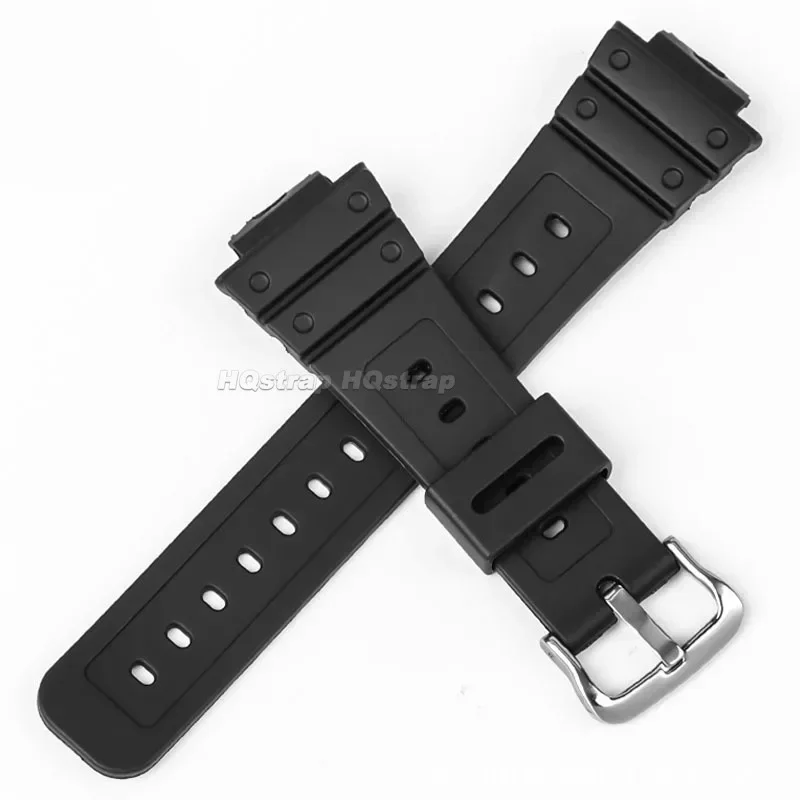 Silicone Strap 16mm Band for Casio GW M5610 DW 5600 6900 9052 Rubber PU Waterproof Wristband Sport Universal Bracelet