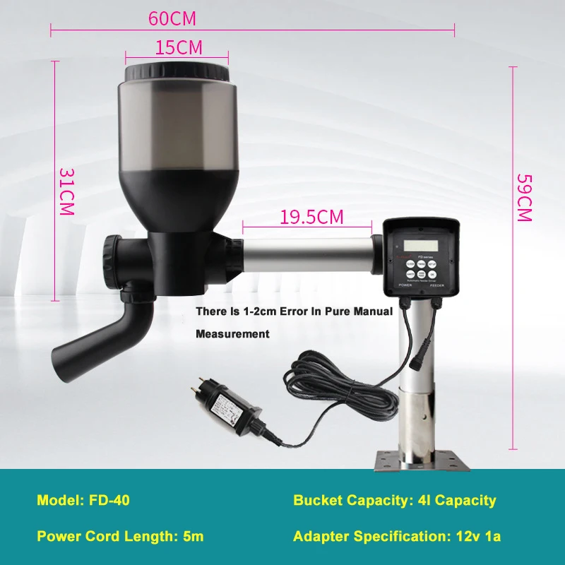 Jebao Jecod Fish Feeder Aquarium WIFI Manual Control Timing Ration Feeding High-capacity 4L~8.5L FD40 FD50 FD85 Fish Tank Pond