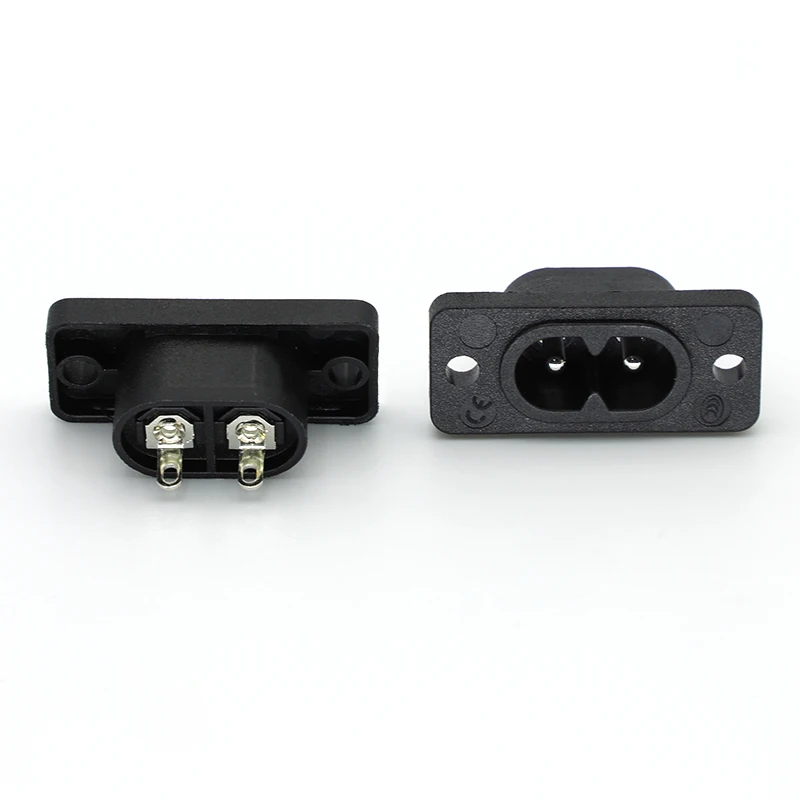 1/2Pcs C8 male power socket C7 female plug power outlet embedded electric connector connector AC 2.5A 250V 8-shaped Plug Socket
