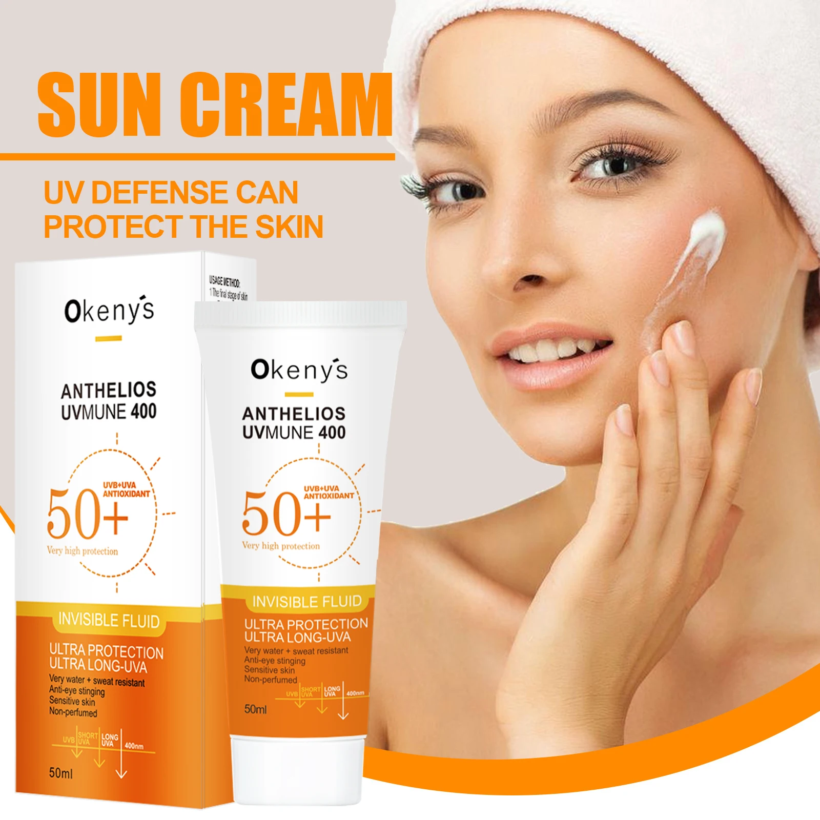 Original  Face Sunscreen Anthelios XL Anti-Shine Invisible Fluid | Anti-Imperfection Ultra SPF50 Body Sunscreen Whitening