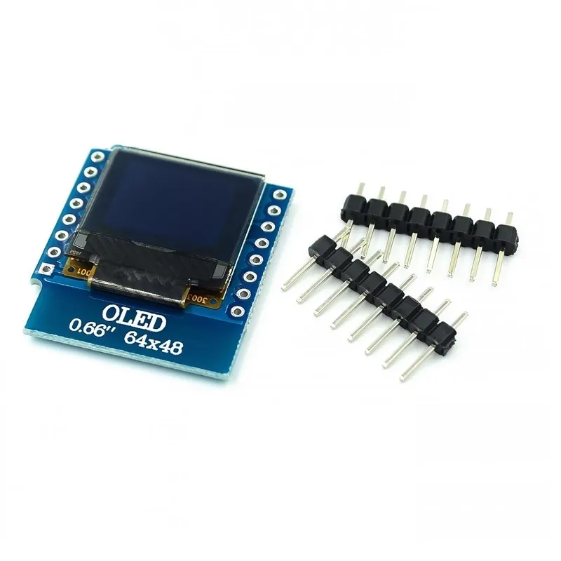 

2pcs 066 Inch OLED Display Module IIC I2C Interface LCD Screen for D1 Mini Arduino DIY Project