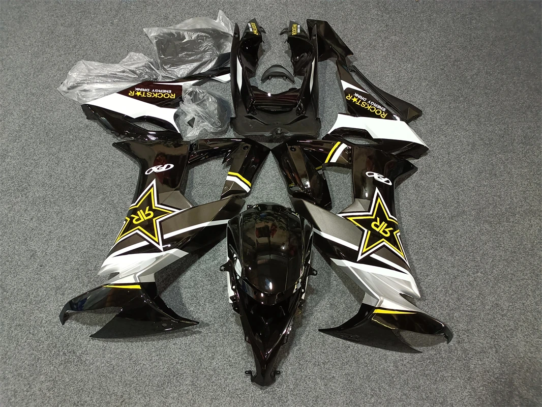 Nuovo Kit carene moto intere ABS adatto per Kawasaki Ninja ZX-10R ZX10R 2008 2009 2010 08 09 10 set carrozzeria nero