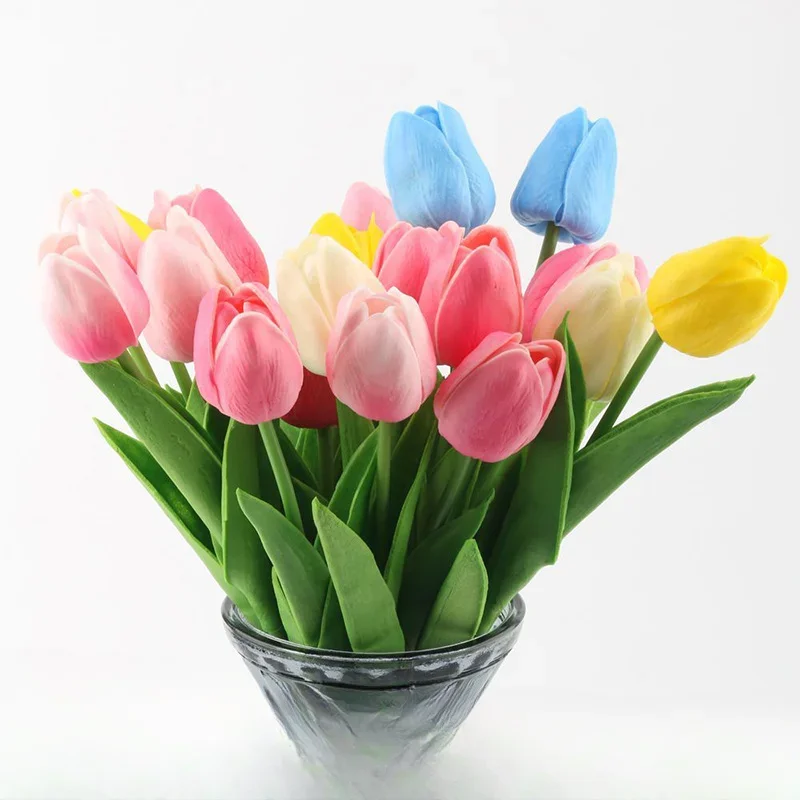 

3/5/10PCS Tulip Artificial Flower Artificial Bouquet Tulips Fake Flower for Wedding Home Garden Decor Wedding Garden Decoration