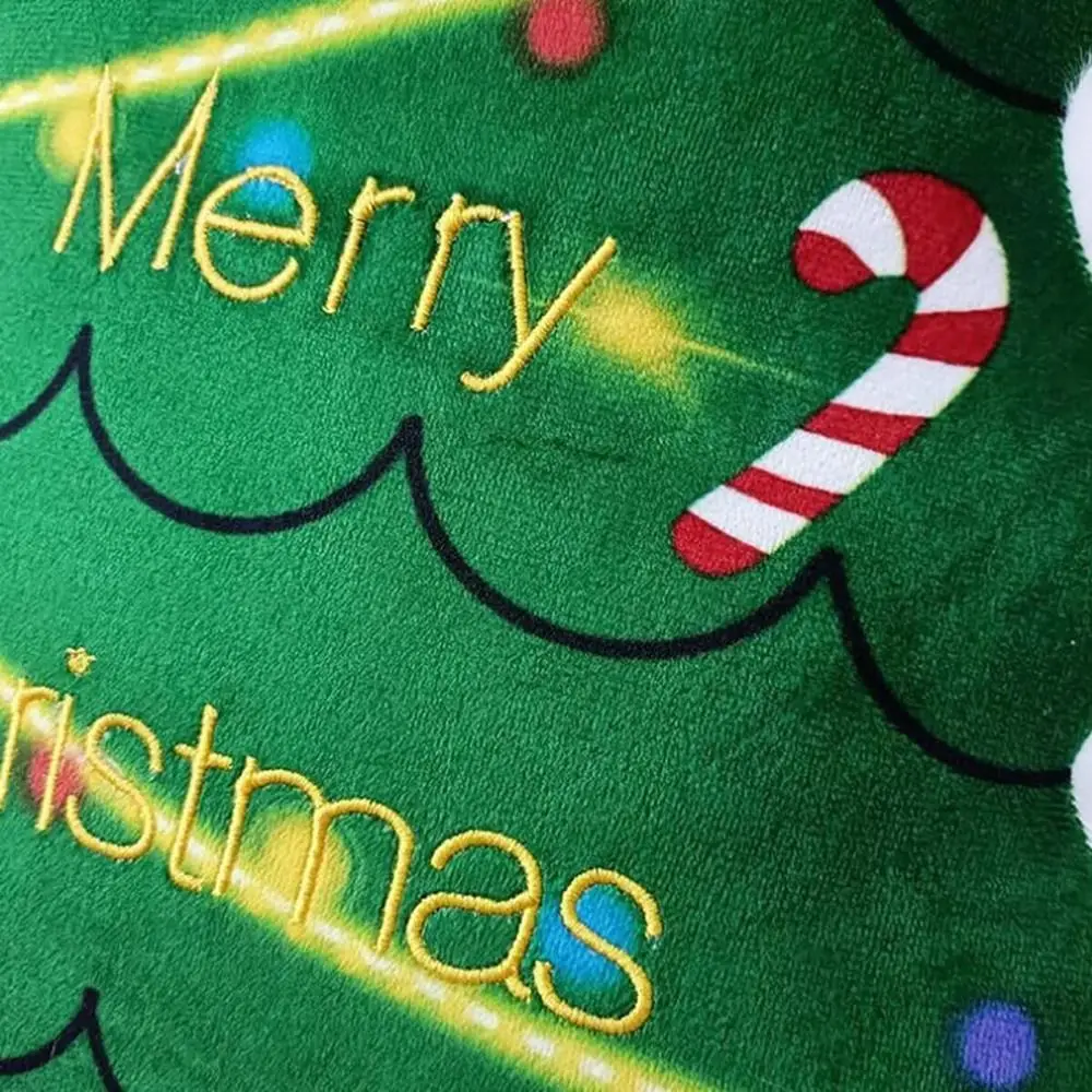 Árvore de natal dos desenhos animados travesseiro festa decoração forma árvore lance travesseiros macio gengibre homem sala estar sofá almofada natal