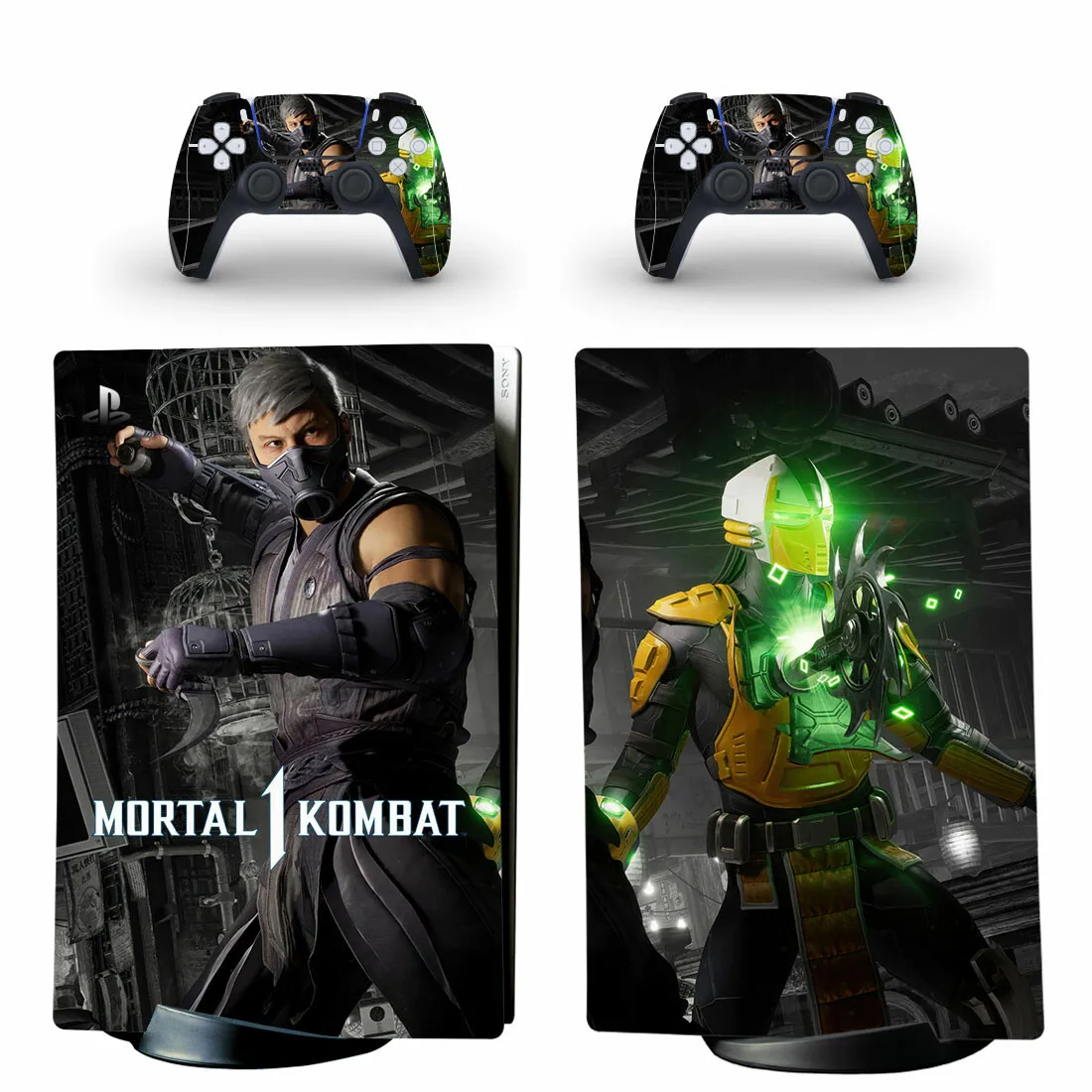 Mortal Kombat 1 PS5 Digital Skin Sticker decalcomania Cover per Console e 2 controller pelli in vinile