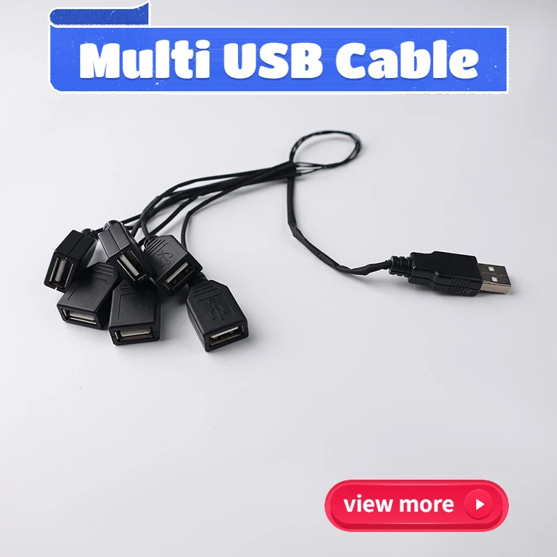 

Kyglaring Light Accessories USB Adapter Cable One to Eight for Lighting Set DIY Parts