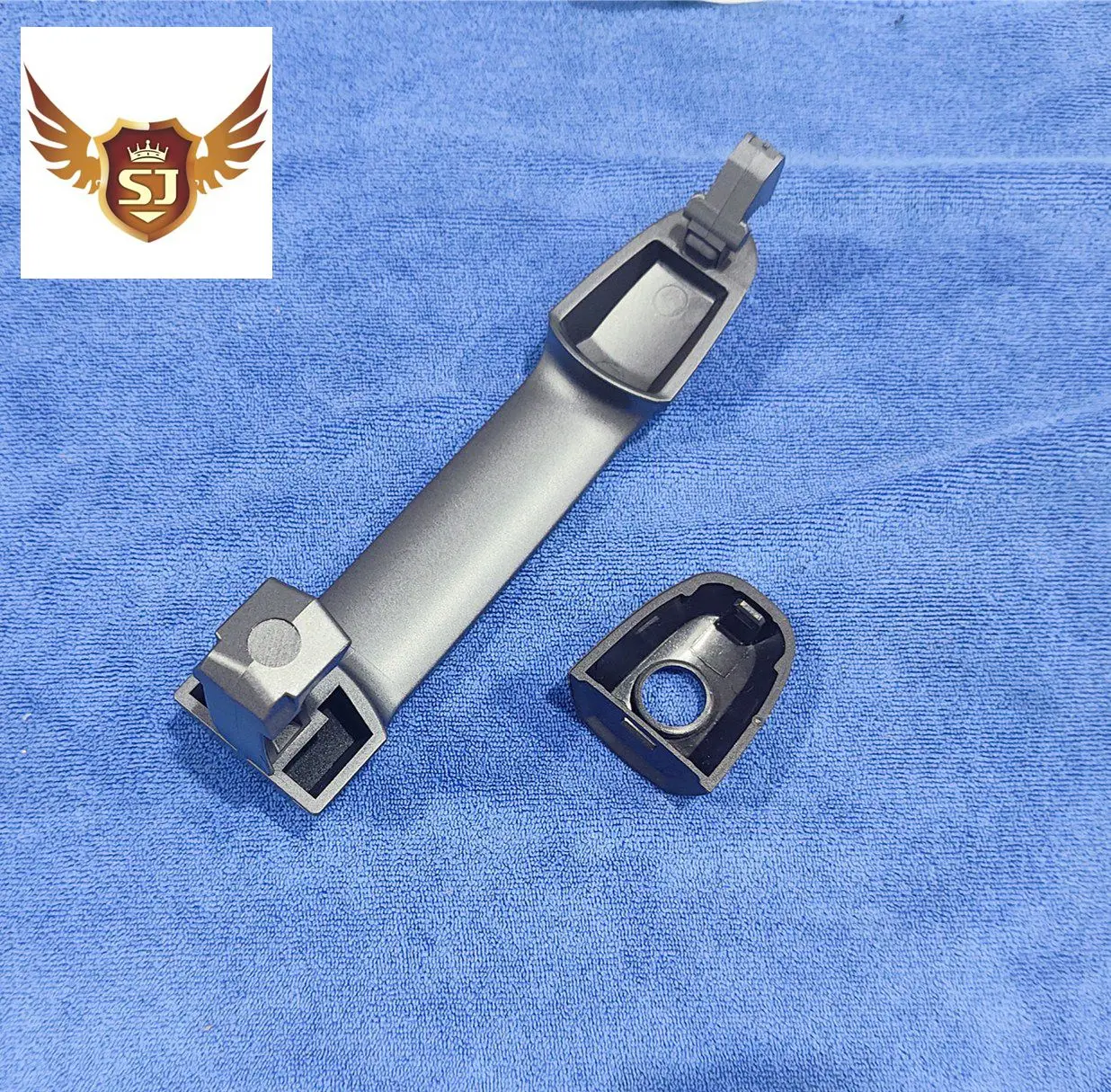 مقبض الباب الخارجي لسيارة تويوتا، رمادي مرصع بالنجوم مع فتحة، كامري 02-06 كورولا، أفينسيس، أيجو، هايلاندر، ماتريكس كوانج