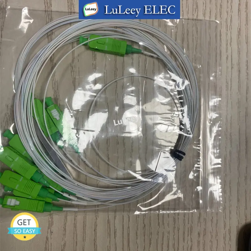 10pcs SC APC PLC Optical Splitter1X4 1X8 1X16 Splitter Cable Fiber Optic Single Mode 0.9mm G657A1 LSZH 1m PVC