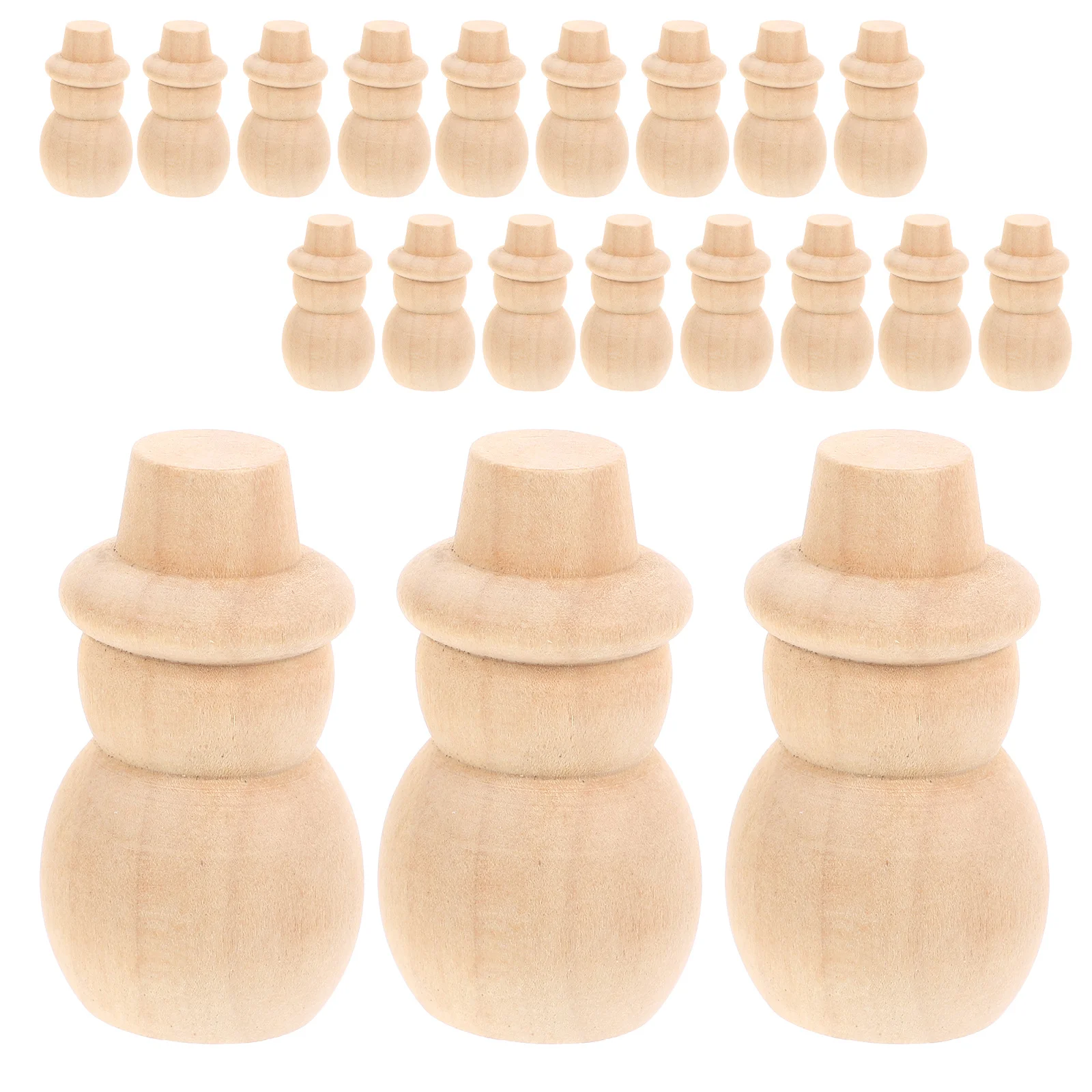 20 Stücke Holz Menschen Figuren Sicheres Material Handgemachte Graffiti Hause Regal Dekor Peg Peg Unvollendete Holz Figur