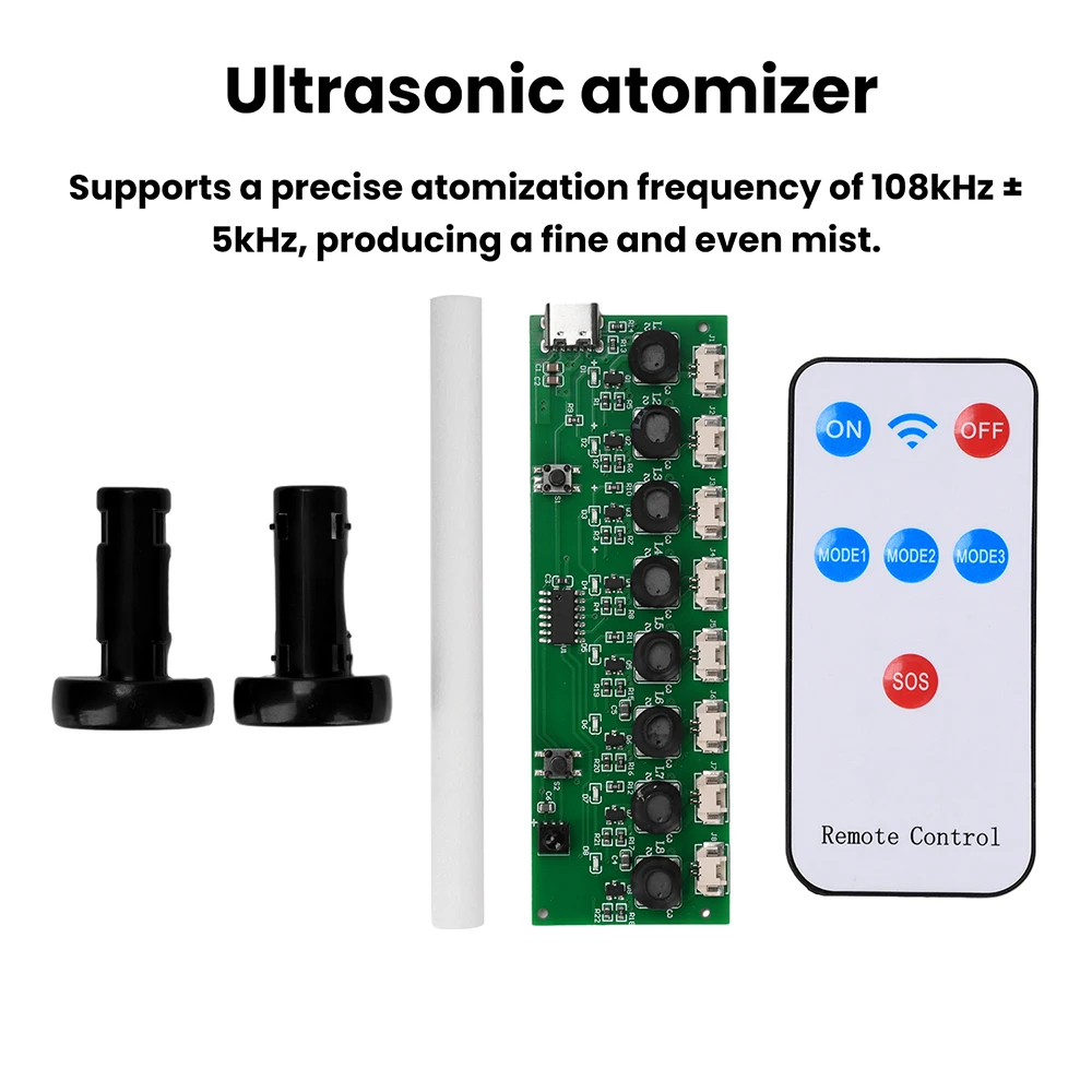 DC 5V 12W Spray Humidifier Module Atomization Control Board Ultrasonic Atomizer Supports Fast Charging Type C Interface image 5