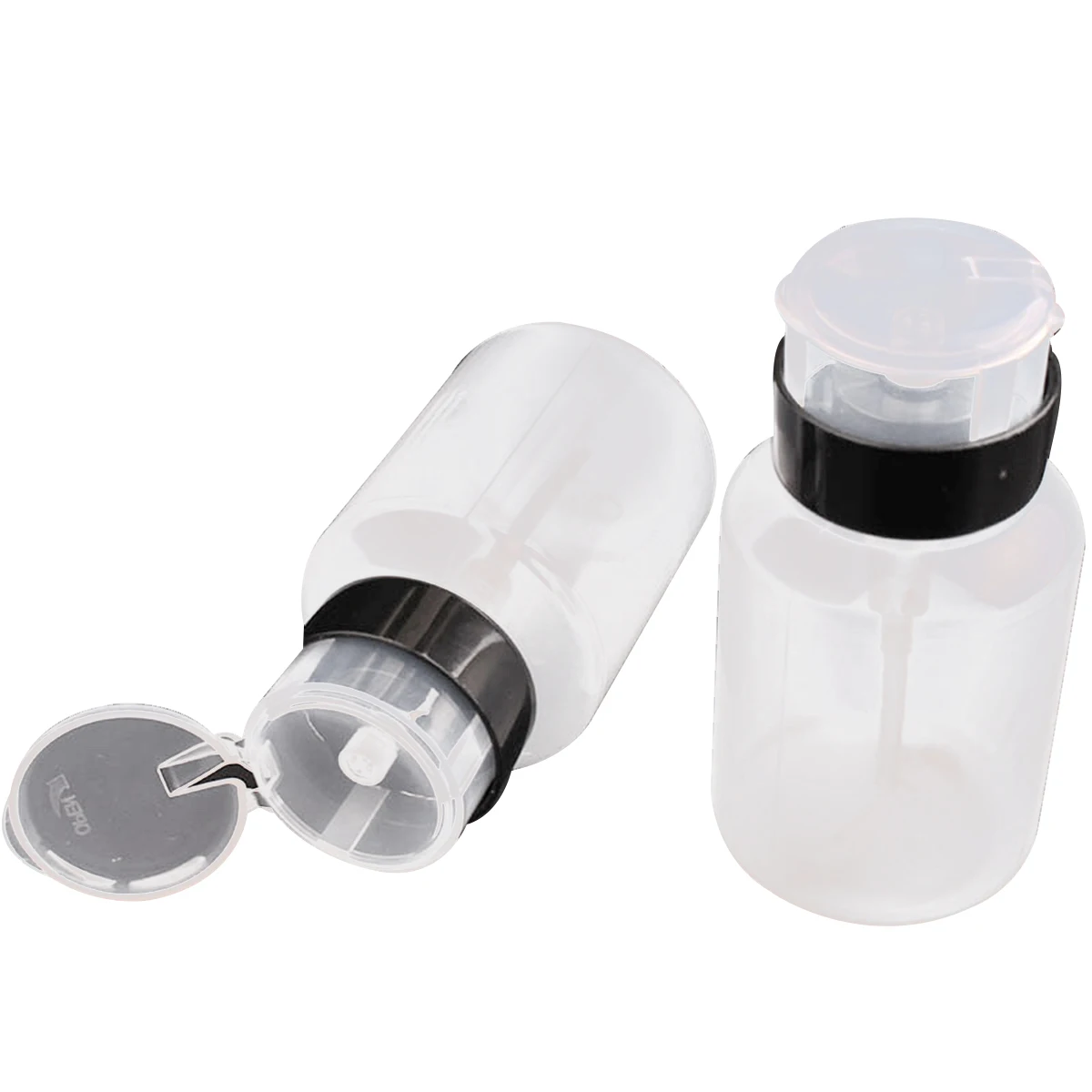 

220 Ml Press Bottle for Nail Polish Remover Subpackaging High Capacity Pump Design Liquid Storage Suitable Toner