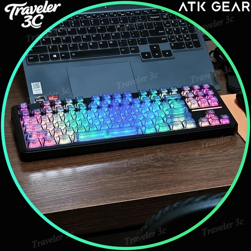 

Большие продажи ATK A87 12000 мАч Трехрежимная беспроводная механическая клавиатура 1 кГц Скорость опрокидывания Игровая сверхнизкая задержка RGB 87 клавиш ПК