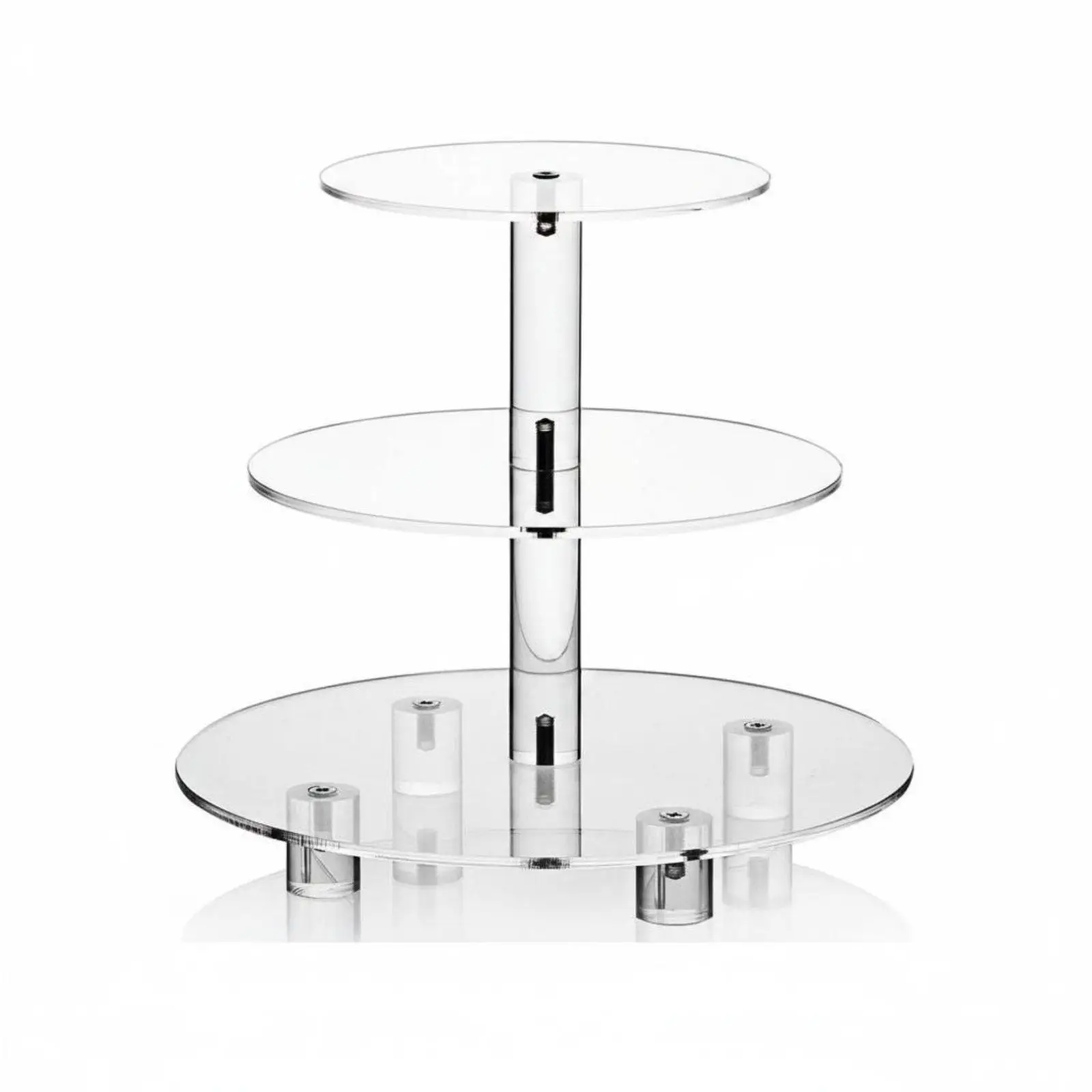 Clear Acrylic Cake Stand with Tiered Cupcake Display for Wedding Dessert Table Party Showcase