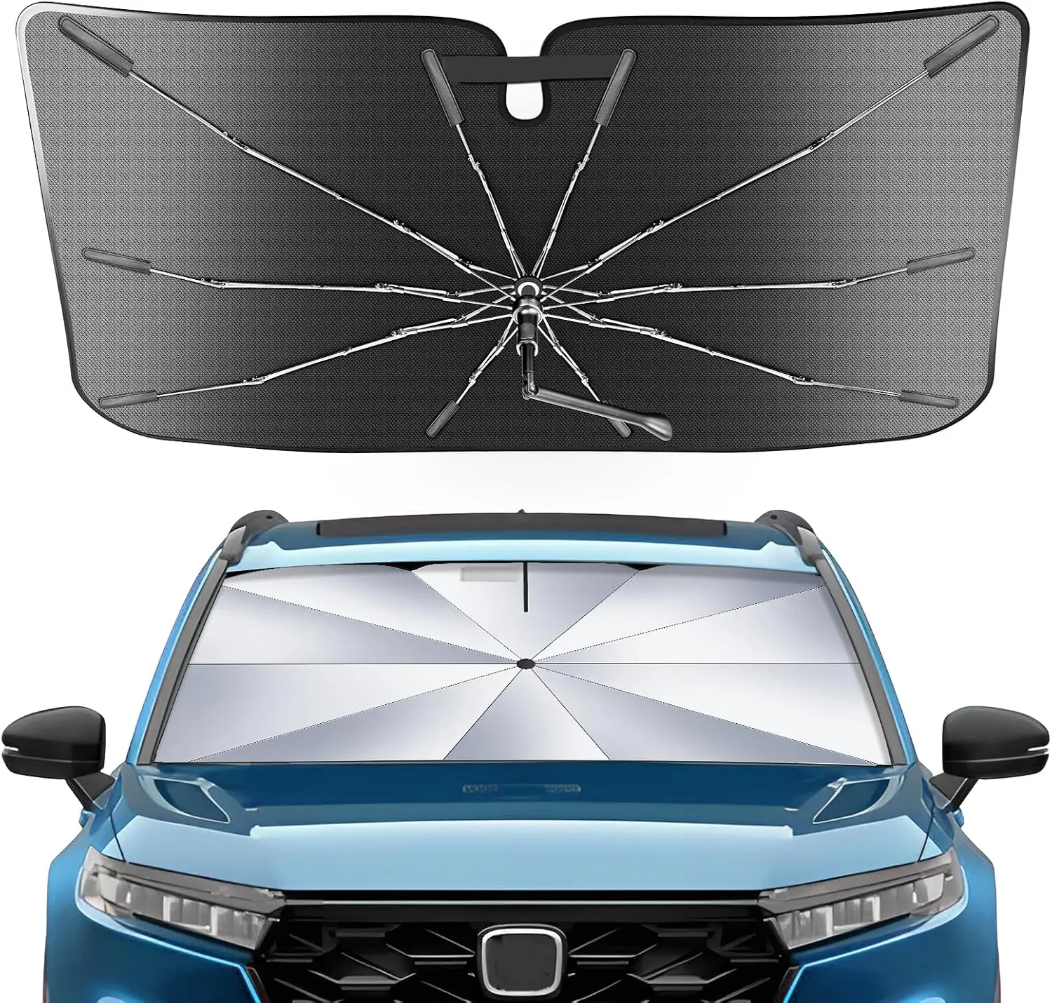 

Upgraded Windshield Sunshade for Honda CRV - Front Window Sun Shade Umbrella for CR-V 2017-2022, Improved 6-Layer UV & Sunlight