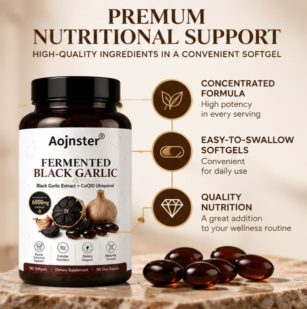 Coq10 Ubiquinol Softgel - Gefermenteerde zwarte knoflook in zachte capsules,