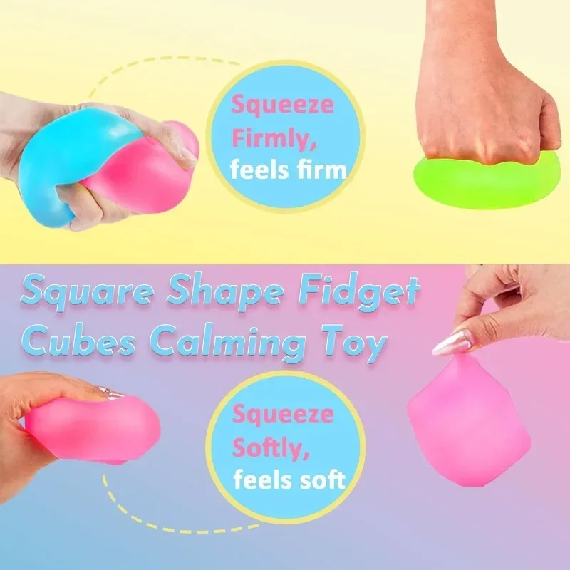 Ijsblokje Squishy Tieners Zintuiglijke Stressballen voor Kinderen Ijsblokje en Stress Kubus voor Angst Stress Relief Squishy Fidget Speelgoed